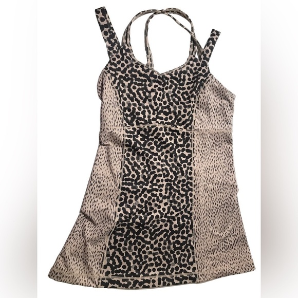Lululemon animal print tank size 6 gym jogging yoga workout top - Picture 3 of 3